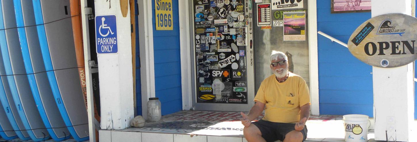 Suncoast Surf Shop's owner, Joe